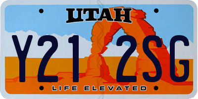 UT license plate Y212SG