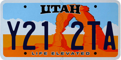 UT license plate Y212TA