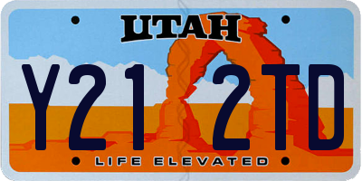 UT license plate Y212TD
