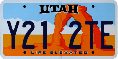 UT license plate Y212TE