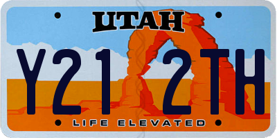UT license plate Y212TH