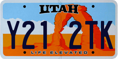 UT license plate Y212TK