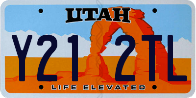 UT license plate Y212TL