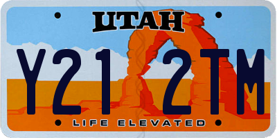 UT license plate Y212TM