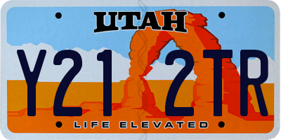 UT license plate Y212TR