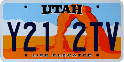 UT license plate Y212TV