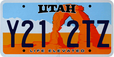 UT license plate Y212TZ
