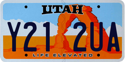 UT license plate Y212UA