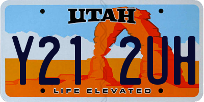 UT license plate Y212UH