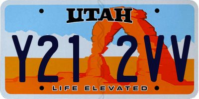 UT license plate Y212VV