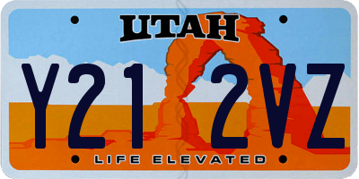 UT license plate Y212VZ