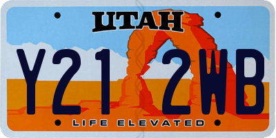 UT license plate Y212WB