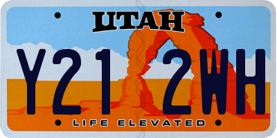UT license plate Y212WH