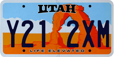 UT license plate Y212XM
