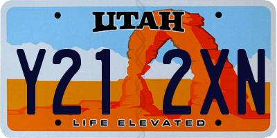 UT license plate Y212XN