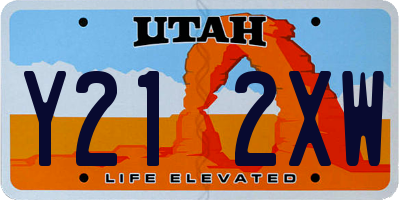 UT license plate Y212XW