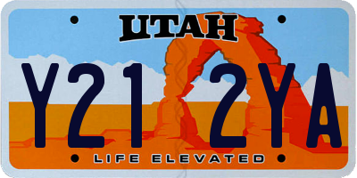 UT license plate Y212YA