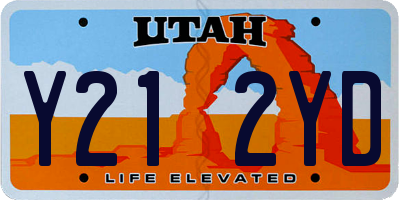 UT license plate Y212YD
