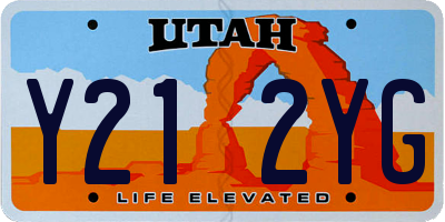 UT license plate Y212YG