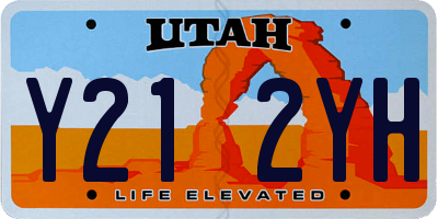 UT license plate Y212YH