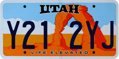 UT license plate Y212YJ