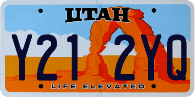 UT license plate Y212YQ