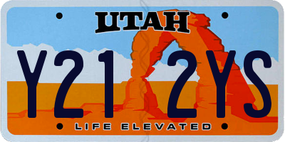 UT license plate Y212YS