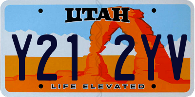 UT license plate Y212YV