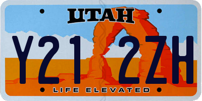 UT license plate Y212ZH