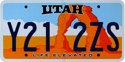 UT license plate Y212ZS