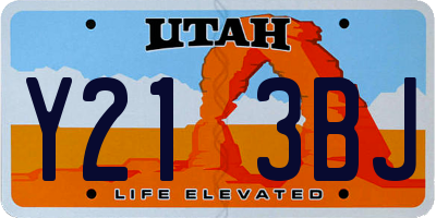 UT license plate Y213BJ