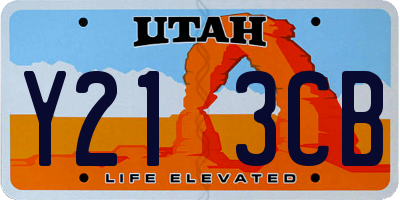 UT license plate Y213CB
