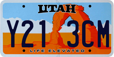 UT license plate Y213CM