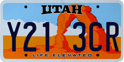 UT license plate Y213CR