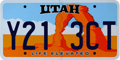 UT license plate Y213CT