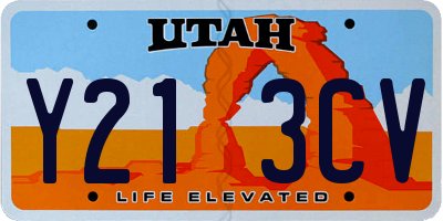 UT license plate Y213CV