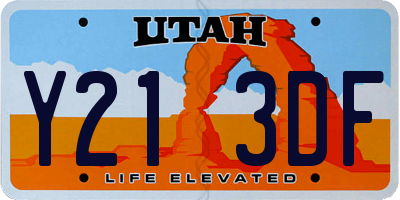 UT license plate Y213DF
