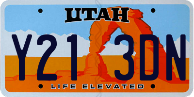 UT license plate Y213DN