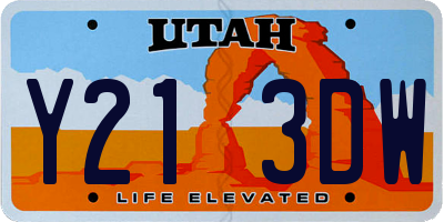 UT license plate Y213DW