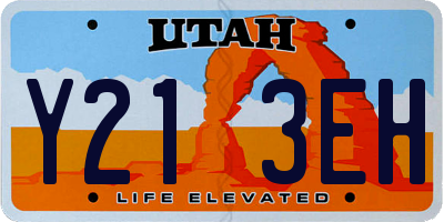 UT license plate Y213EH