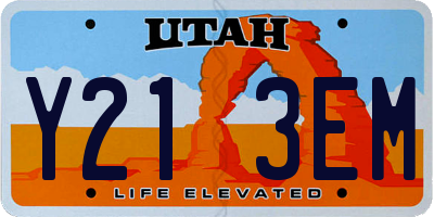 UT license plate Y213EM