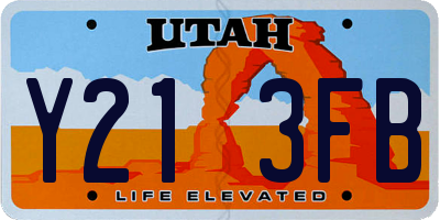 UT license plate Y213FB