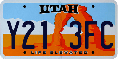 UT license plate Y213FC