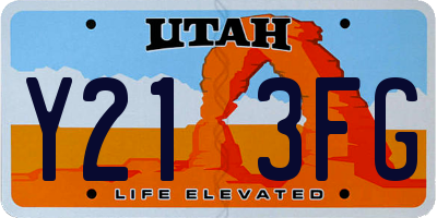 UT license plate Y213FG