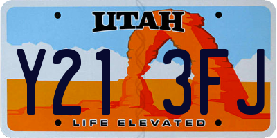UT license plate Y213FJ