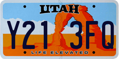 UT license plate Y213FQ