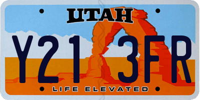 UT license plate Y213FR