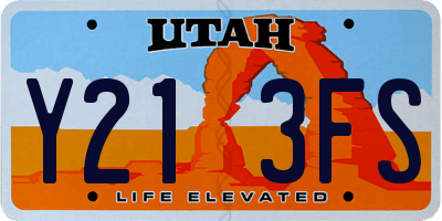 UT license plate Y213FS