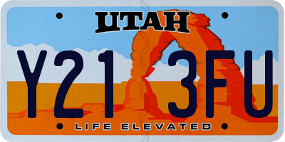 UT license plate Y213FU