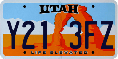 UT license plate Y213FZ